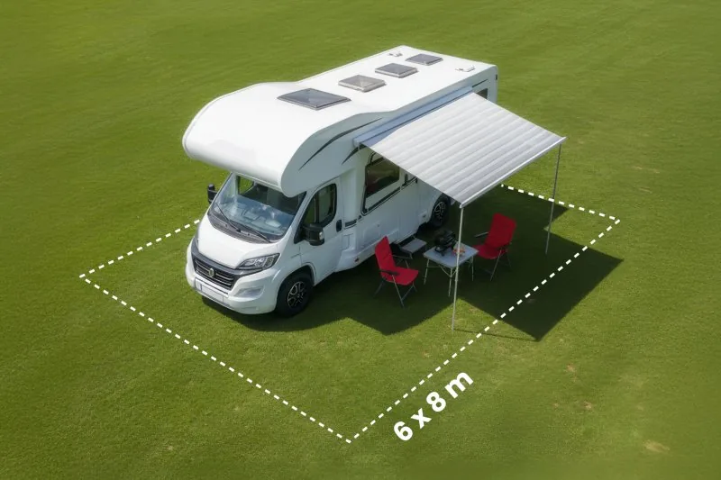 Schitterhof Camping PREMIUM Stellplatz 48 m² – Wohnmobil mit Markise, MotoGP Grand Prix Österreich Spielberg